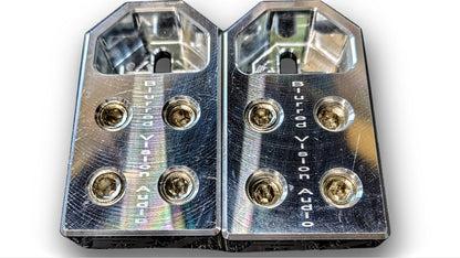2*Blurred Vision Audio BV4SPOT- High Quality BOLT DOWN SET SCREW TYPE BATTERY TERMINALS