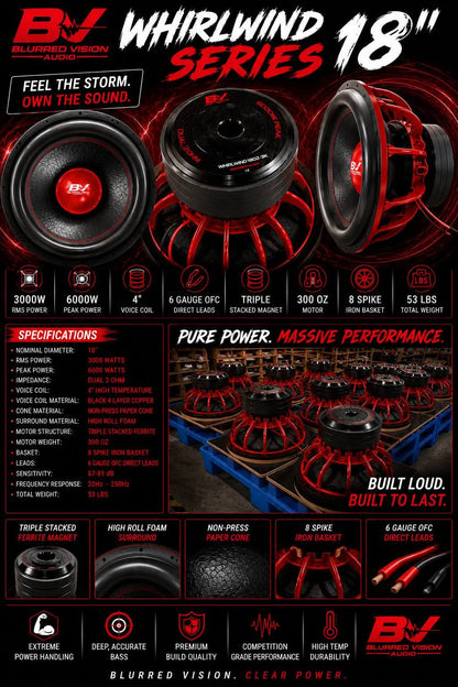 🔊 BLURRED VISION AUDIO WHIRLWIND SERIES 18" 🔊(Pre-Sale)