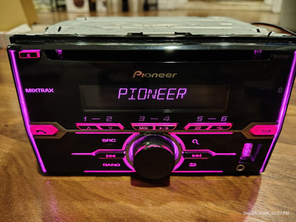 Pioneer FH-X720BT 2 DIN In-Dash CD Player Stereo Bluetooth USB AUX Tested ✅