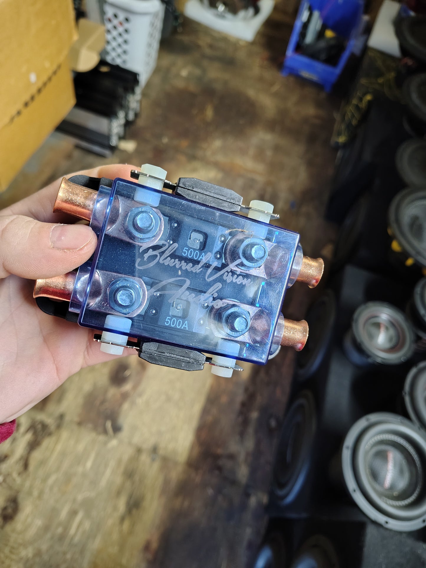 Blurred Vision Audio BV-2Mega Fuse Holder, Fuses & Lugs (Loaded)