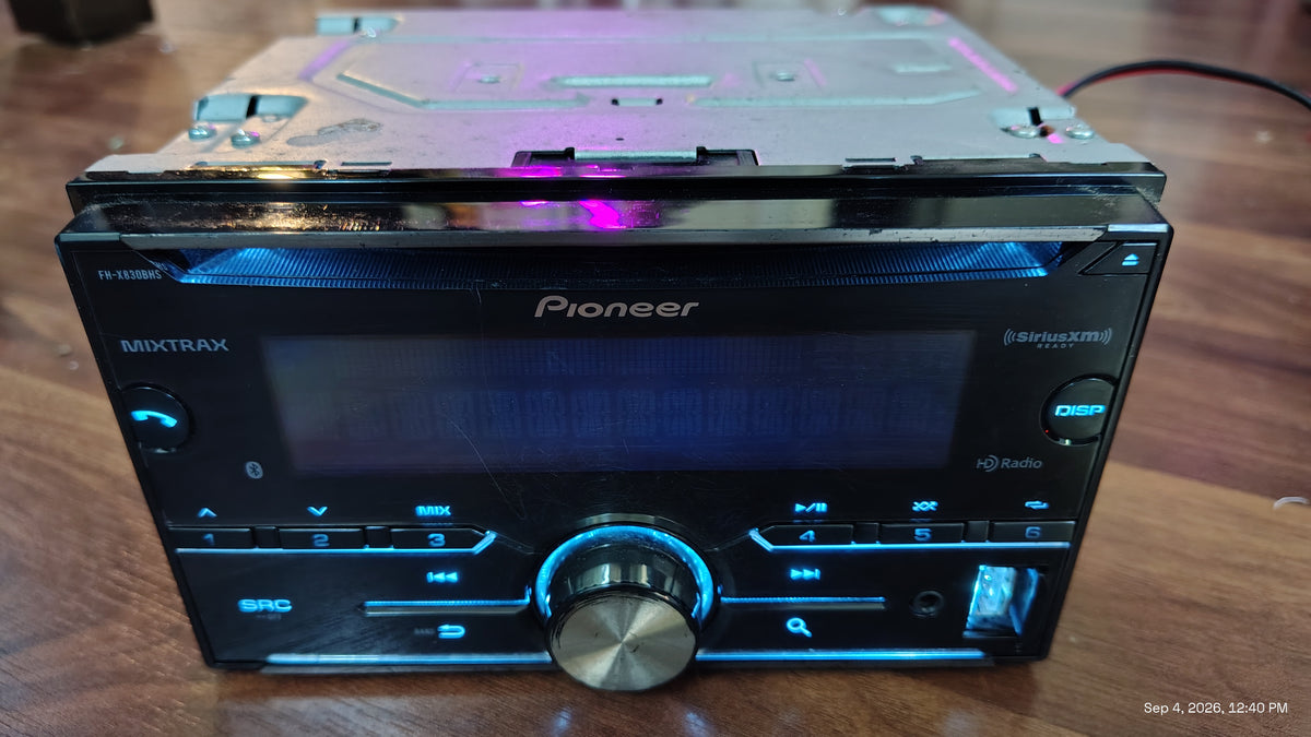 Pioneer FH-X830BHS Double Din CD Bluetooth USB HD Radio Stereo Tested ✅