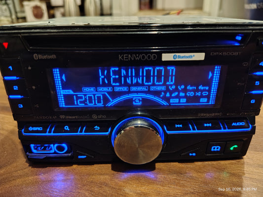 Kenwood DPX500BT 2 DIN In-Dash CD Player Receiver Bluetooth USB  AUX Tested ✅