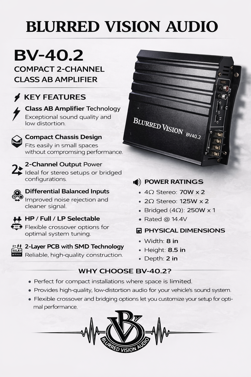 Blurred Vision Audio BV-40.2 (250Rms)